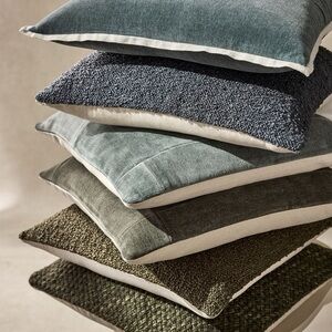 West Elm Navy Blue Cozy Boucle Pillow Cover